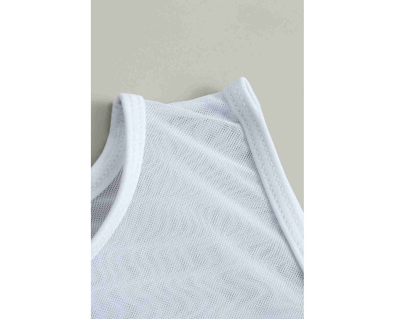 Angelsin Tül Pareo Plaj Elbisesi Beyaz