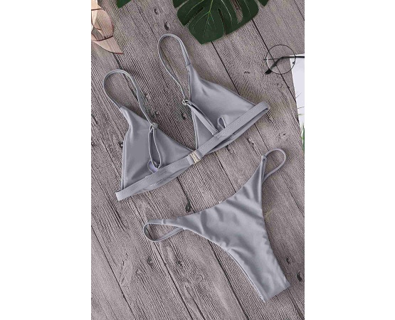 Angelsin Üçgen Bikini Takım Gri